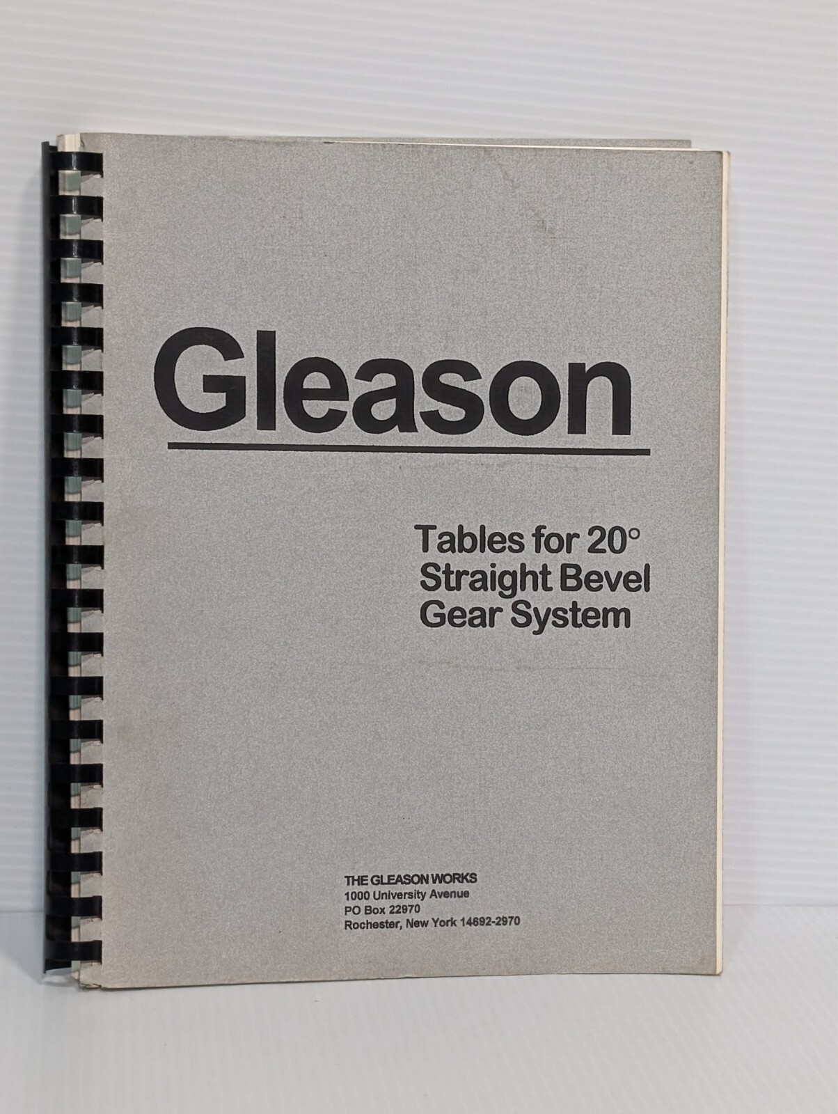 Gleason Tables for 20 Degree Straight Bevel Gear System, Revised 1978 Gleason Tables for 20 Degree Straight Bevel Gear System, Revised 1978