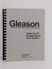 Gleason Tables for 20 Degree Straight Bevel Gear System, Revised 1978 picture