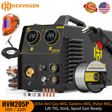 HZXVOGEN 5in1 Gas/Gasless MIG/Pulse MIG 205A Lift TIG/ARC Welder KIT &TIG Torch picture