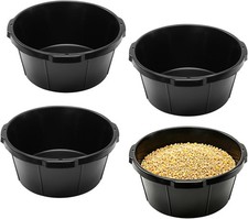 4Pcs Rubber Feed Bucket,6.5Gal/26Qt Feeder Tub with Handle for Farm Livestock picture
