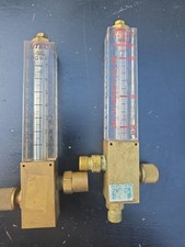 Two Vintage Flo Meters, Nitrogen, Argon, CO2, Helium picture