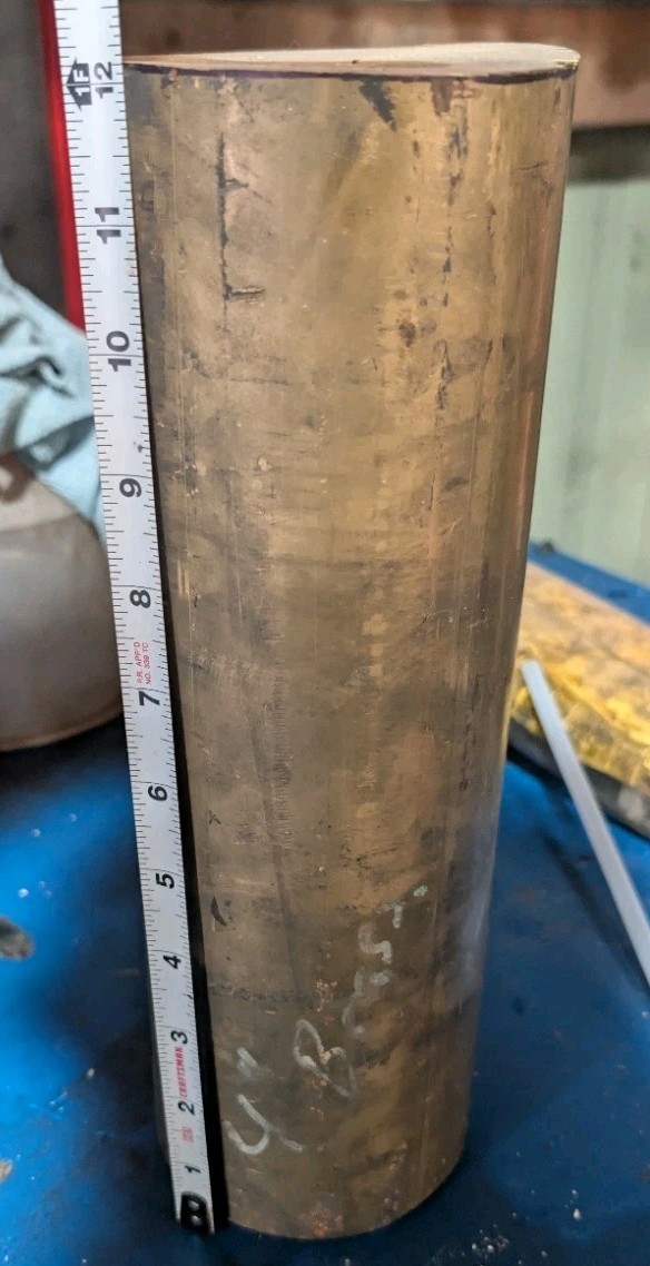 Brass Round Rod 4” Diameter x 11”Long Solid Stock Lathe Turning Machining