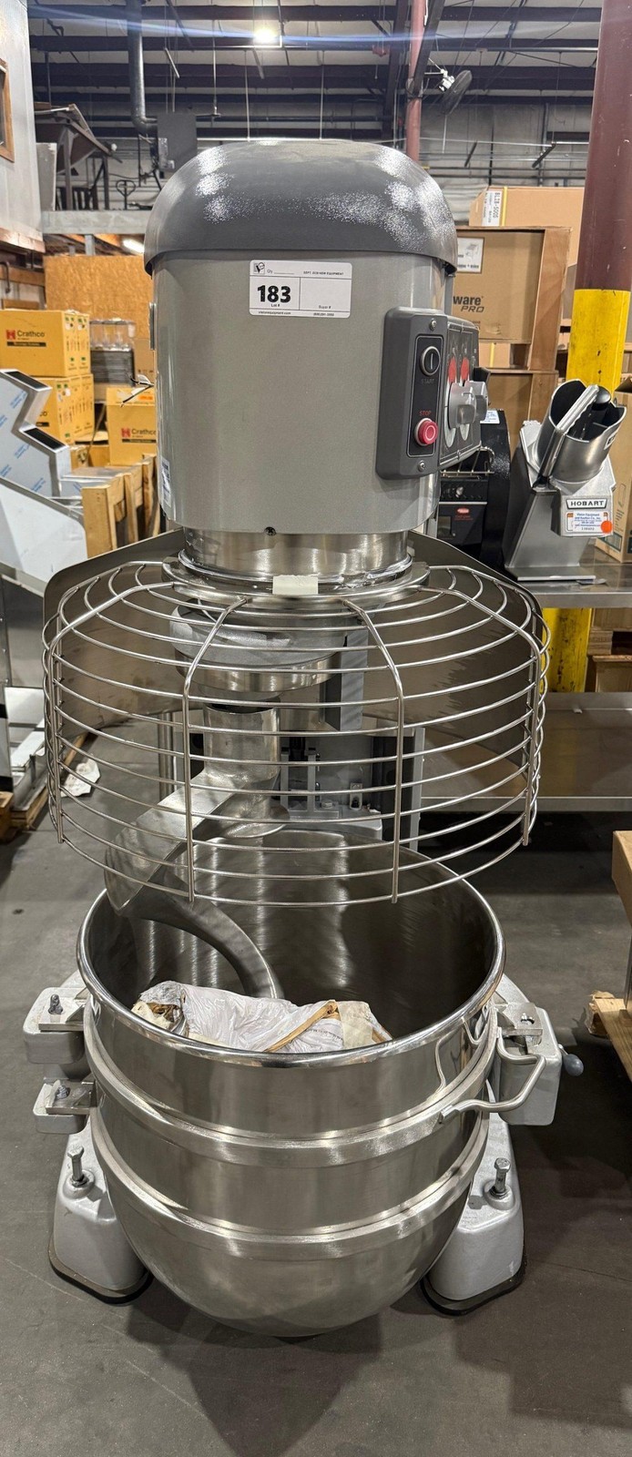 2026 HOBART HL1400 140 QT. DOUGH MIXER W/ BOWL, HOOK and PADDLE ATTACHMENTS 2026 HOBART HL1400 140 QT. DOUGH MIXER W/ BOWL, HOOK and PADDLE ATTACHMENTS