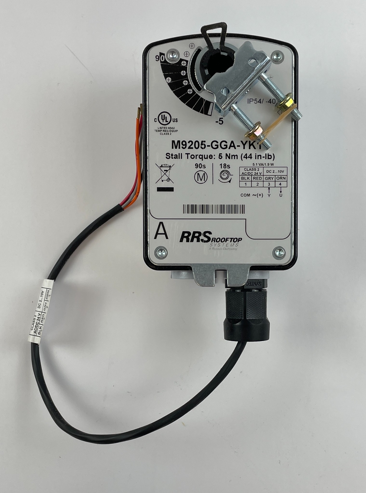 Johnson Controls M9205-GGA-YK10 Electric Spring Return Damper Actuator 24V 2-10V Johnson Controls M9205-GGA-YK10 Electric Spring Return Damper Actuator 24V 2-10V