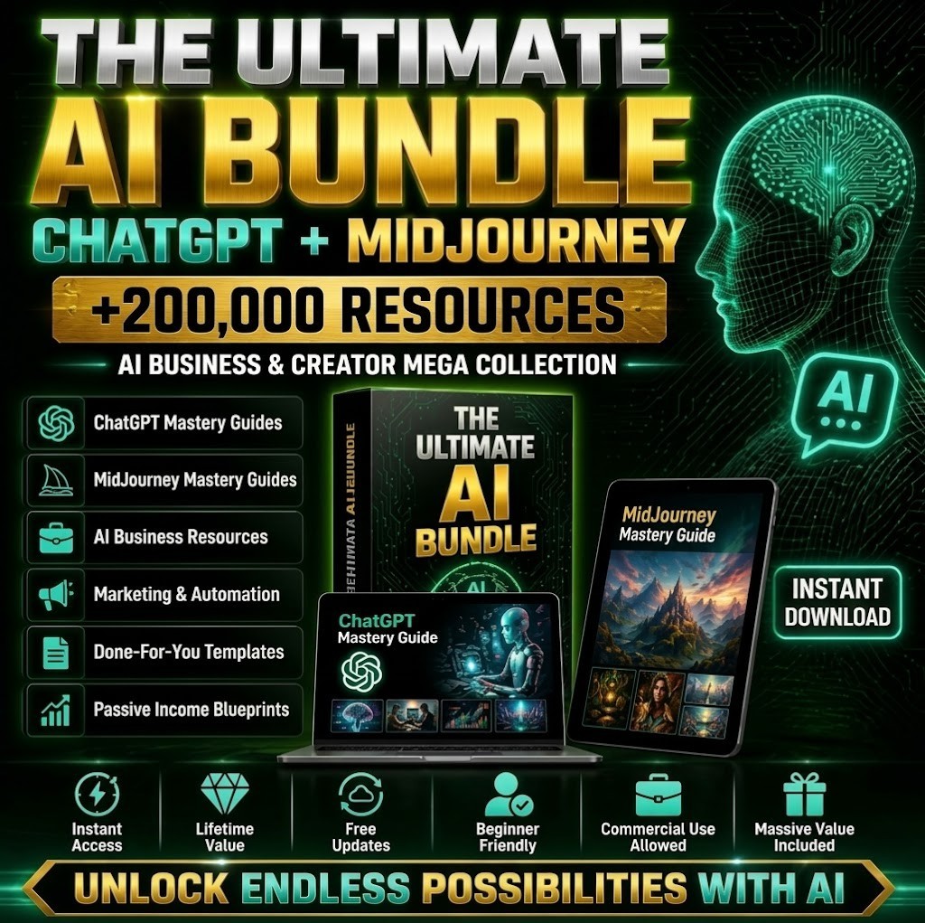 The Ultimate AI Bundle - ChatGPT & MidJourney Master Collection ✅