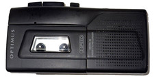 Vintage Optimus Micro 38 Cassette Voice Recorder 2 Speed Black Tested Works READ picture