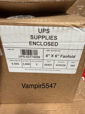 6000 Blank 4 x 6 Direct Thermal Fanfold Peel & Stick UPS Shipping Labels Bulk picture