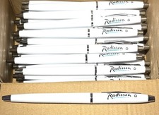 ⭐36/BOX⭐ LUXURIOUS RADISSON ELITE HOTEL PENS BLACK INK TWIST BALLPOINT BULK LOT picture