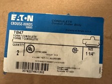 Eaton Crouse-Hinds TB47 Series Condulet Form 7 Conduit Outlet Body Box of 2 picture