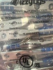 Izzy Lugs i62-14 Copper Compression Lug, #6 stranded 2 hole 1/4