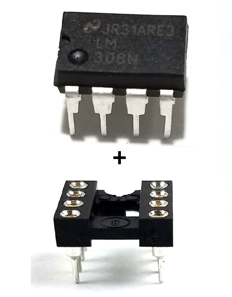 10PCS National Semiconductor LM308N LM308 + Socket - Precision Op Amp - New IC