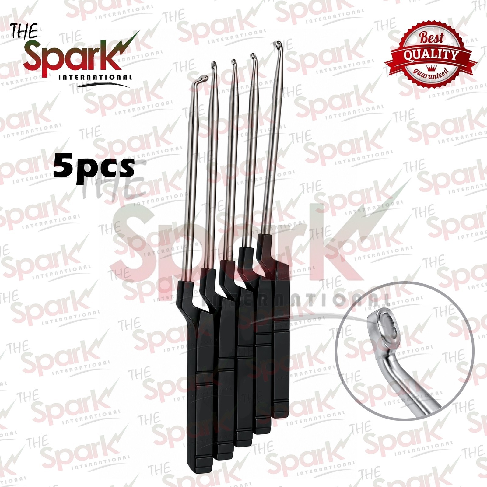 Set Of 5 Symmetry Codman Karlin Cervical Curettes Set Of 5 Symmetry Codman Karlin Cervical Curettes