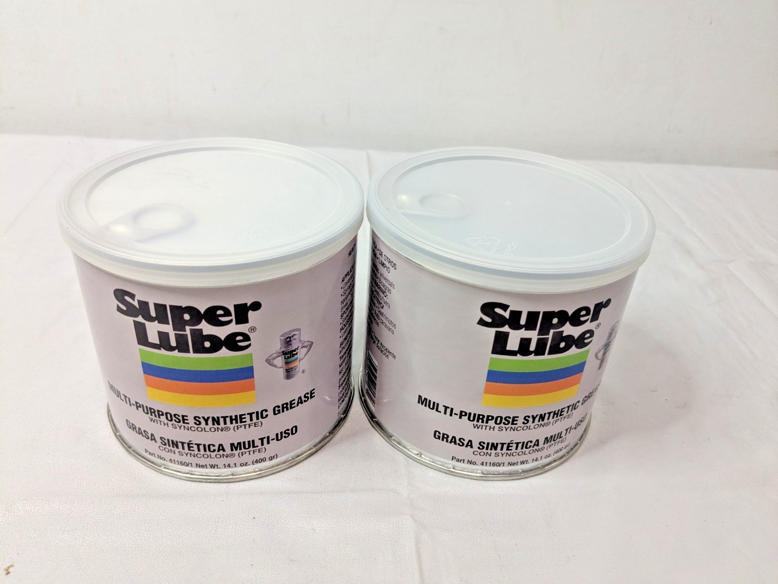 2PK Super Lube General Purpose Grease 14.1 oz Can Synthetic w/Syncolon 41160/1 2PK Super Lube General Purpose Grease 14.1 oz Can Synthetic w/Syncolon 41160/1