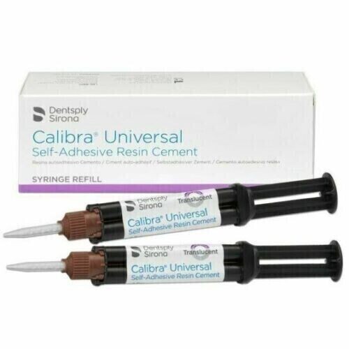 2 x Dentsply CALIBRA UNIVERSAL DC Self-Adhesive Resin Dental Cement 4.5gm