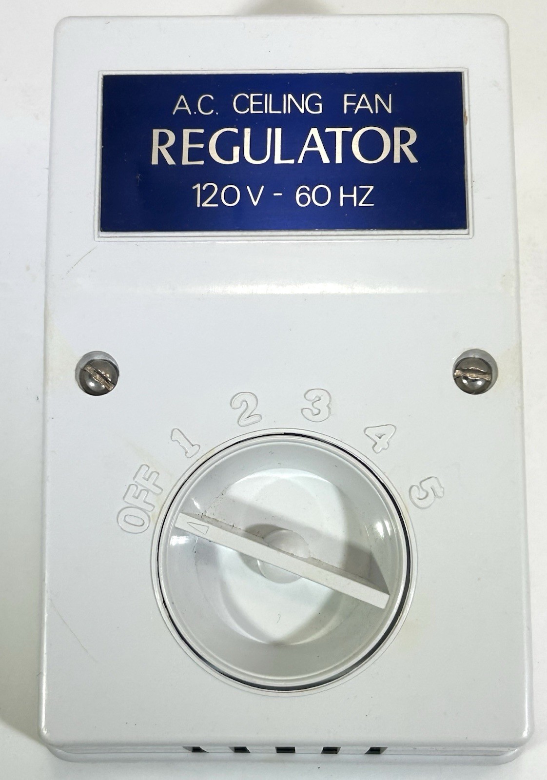 Vintage 5 Speed A.C. Ceiling Fan Speed Regulator 120v - 60hz Surface Mount • NEW Vintage 5 Speed A.C. Ceiling Fan Speed Regulator 120v - 60hz Surface Mount • NEW