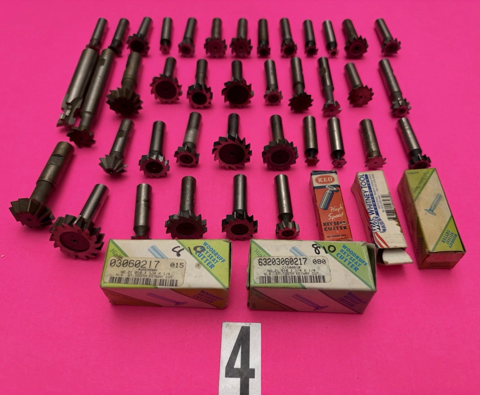 Lot Of Key Seat Cutters Lot Of Key Seat Cutters