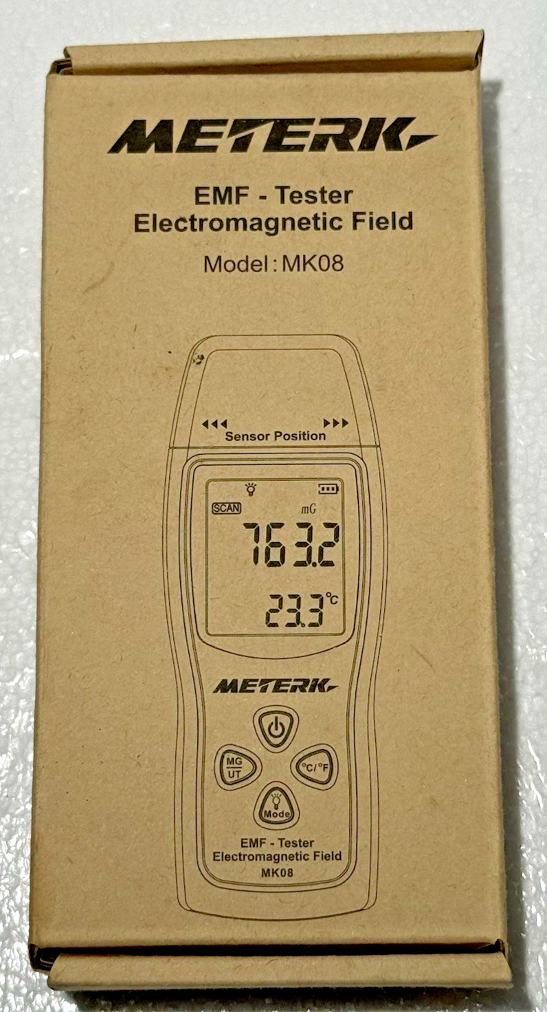 MeterK EMF Tester MK08 Measures Electromagnetic Field Radiation LCD Screen NOB MeterK EMF Tester MK08 Measures Electromagnetic Field Radiation LCD Screen NOB