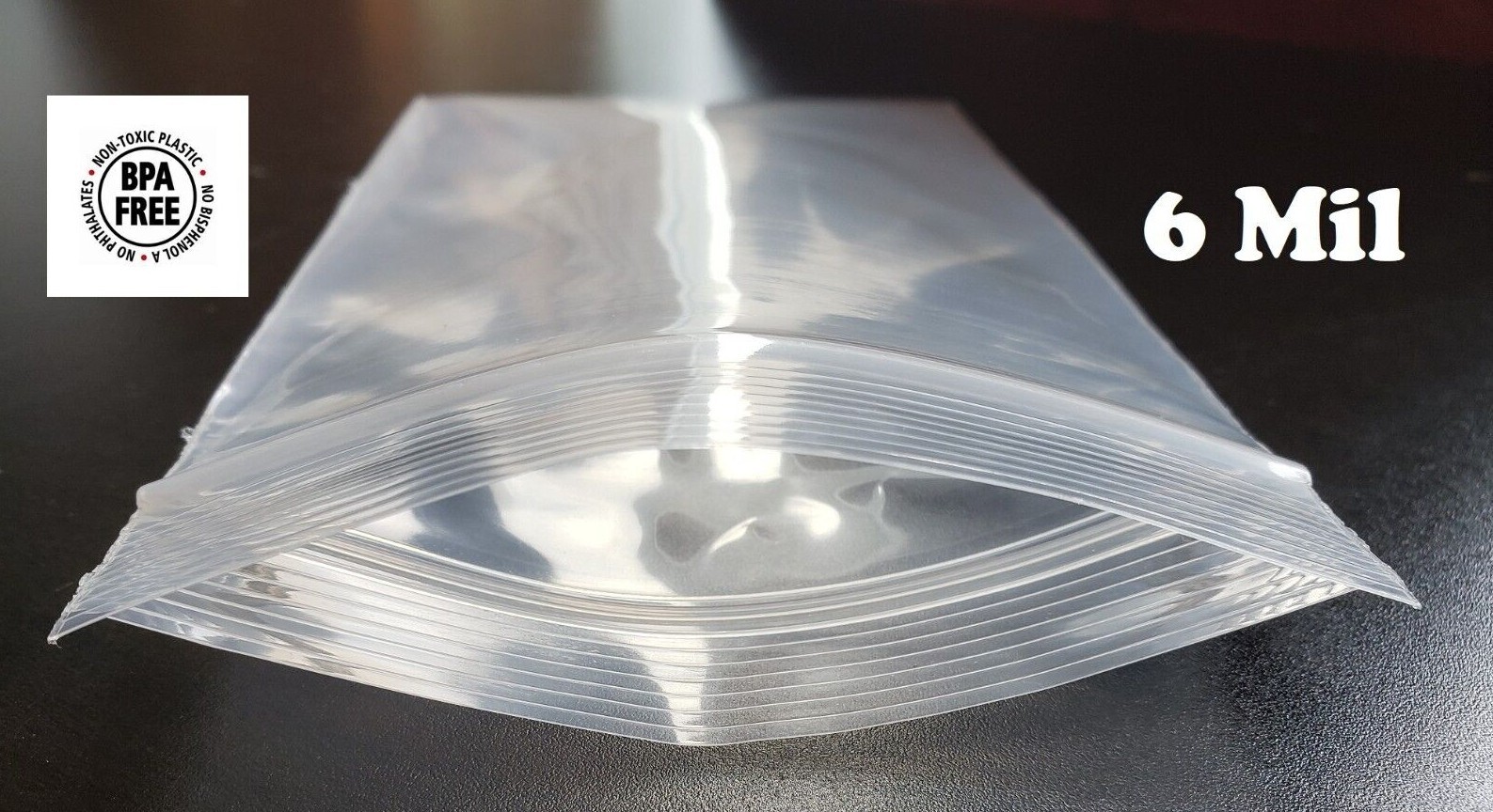 Thick 6-Mil Extra HEAVY-DUTY Reclosable Plastic Zipper Top Lock Zip Seal Bags Thick 6-Mil Extra HEAVY-DUTY Reclosable Plastic Zipper Top Lock Zip Seal Bags