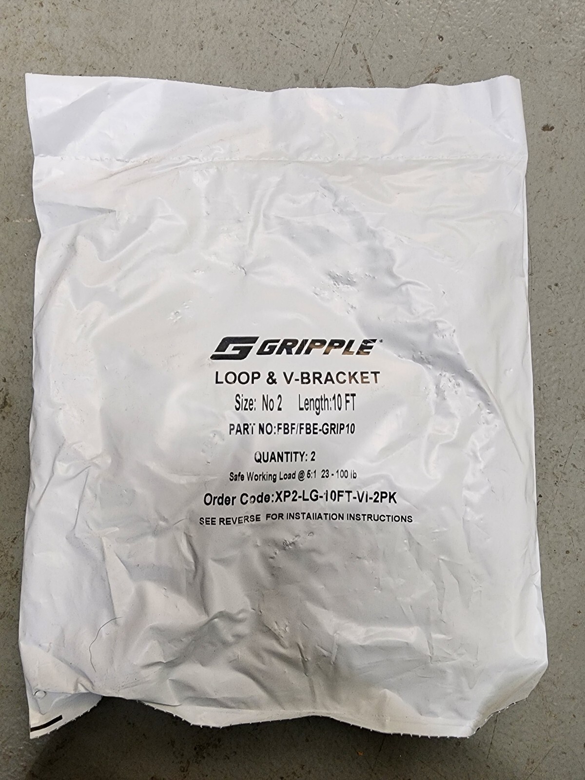 Gripple xp2-lg-10ft-vi-2pk QTY 6 Gripple xp2-lg-10ft-vi-2pk QTY 6