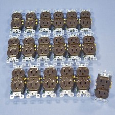 18 Leviton Residential Brown Duplex Receptacle Outlets NEMA 5-15R 15A 125V 5320 picture