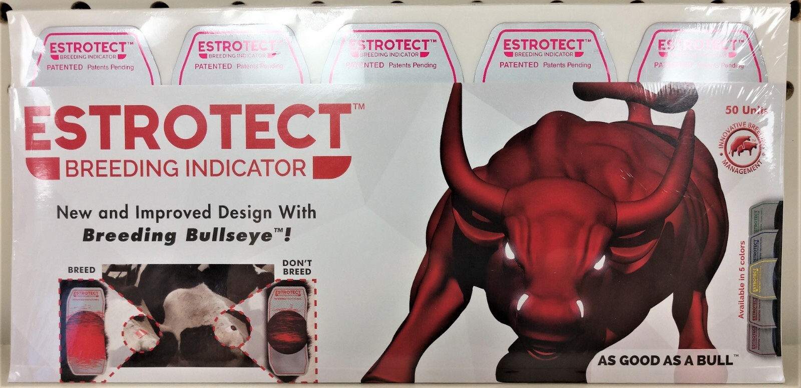 Estrotect Heat Estrus Detector Patch 50ct Fuschia AI Breeding Cattle EstroAlert