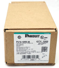 Box of 1000 Panduit PV14-10RX-M Ring Terminals 14-16 AWG #10 Hole Vinyl Blue picture