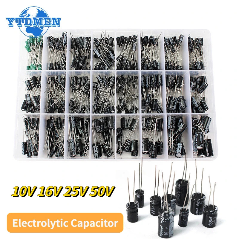 500pcs 24Values Electrolytic Capacitor Kit 0.1uF-1000uF 10V-50V Assorted kit 500pcs 24Values Electrolytic Capacitor Kit 0.1uF-1000uF 10V-50V Assorted kit