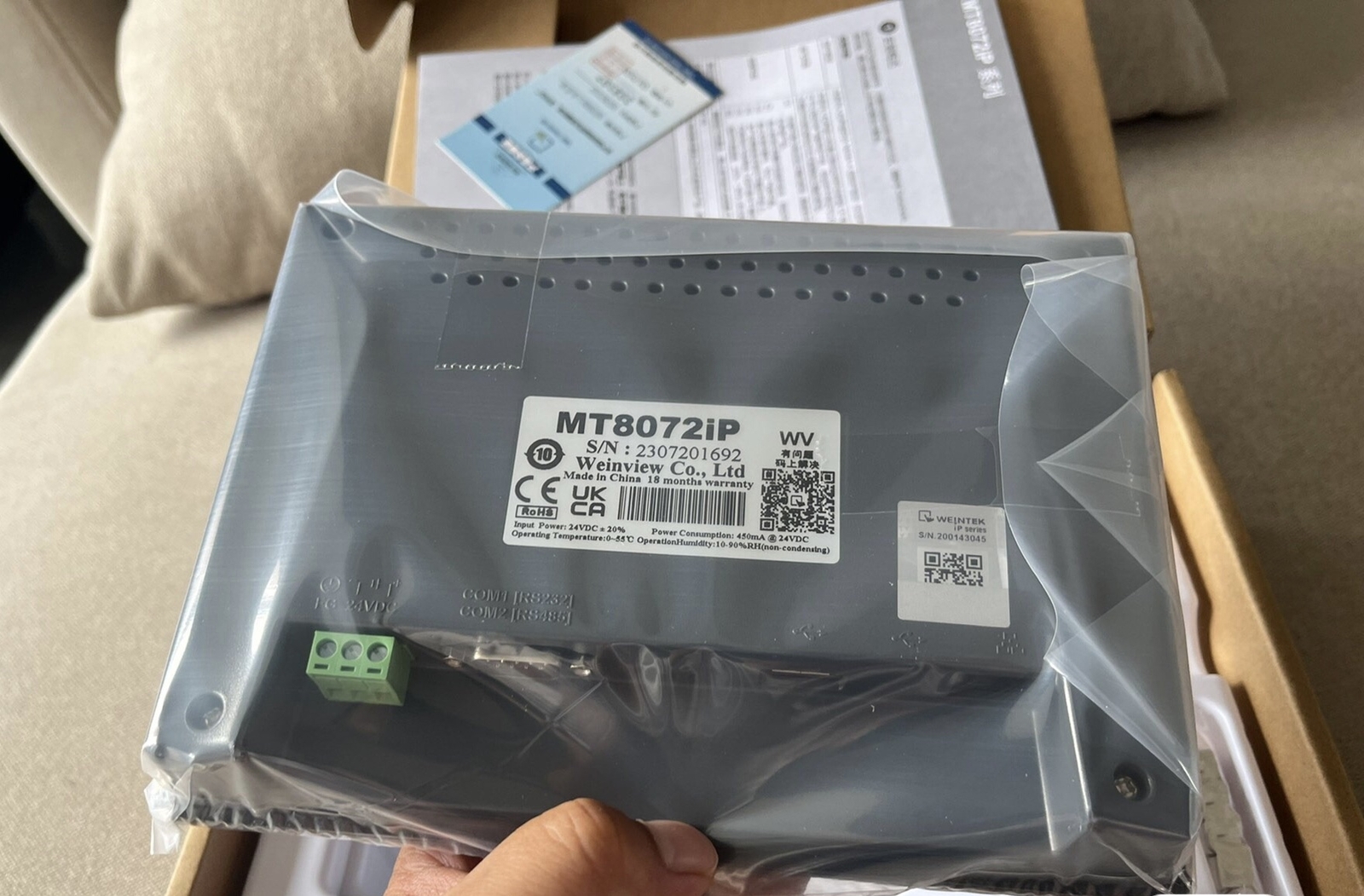1PC New Weinview MT8072iP touch screen HMI #US 1PC New Weinview MT8072iP touch screen HMI #US