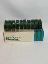 Vintage Dymo MATTE GREEN Embossing Tape Rolls 10 Total, 1/2” X 144” 5306-05 picture