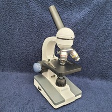 AmScope M150 1000X Microscope Upright Mono. Biol. 4/10/40X Tested Minor Flaws  picture
