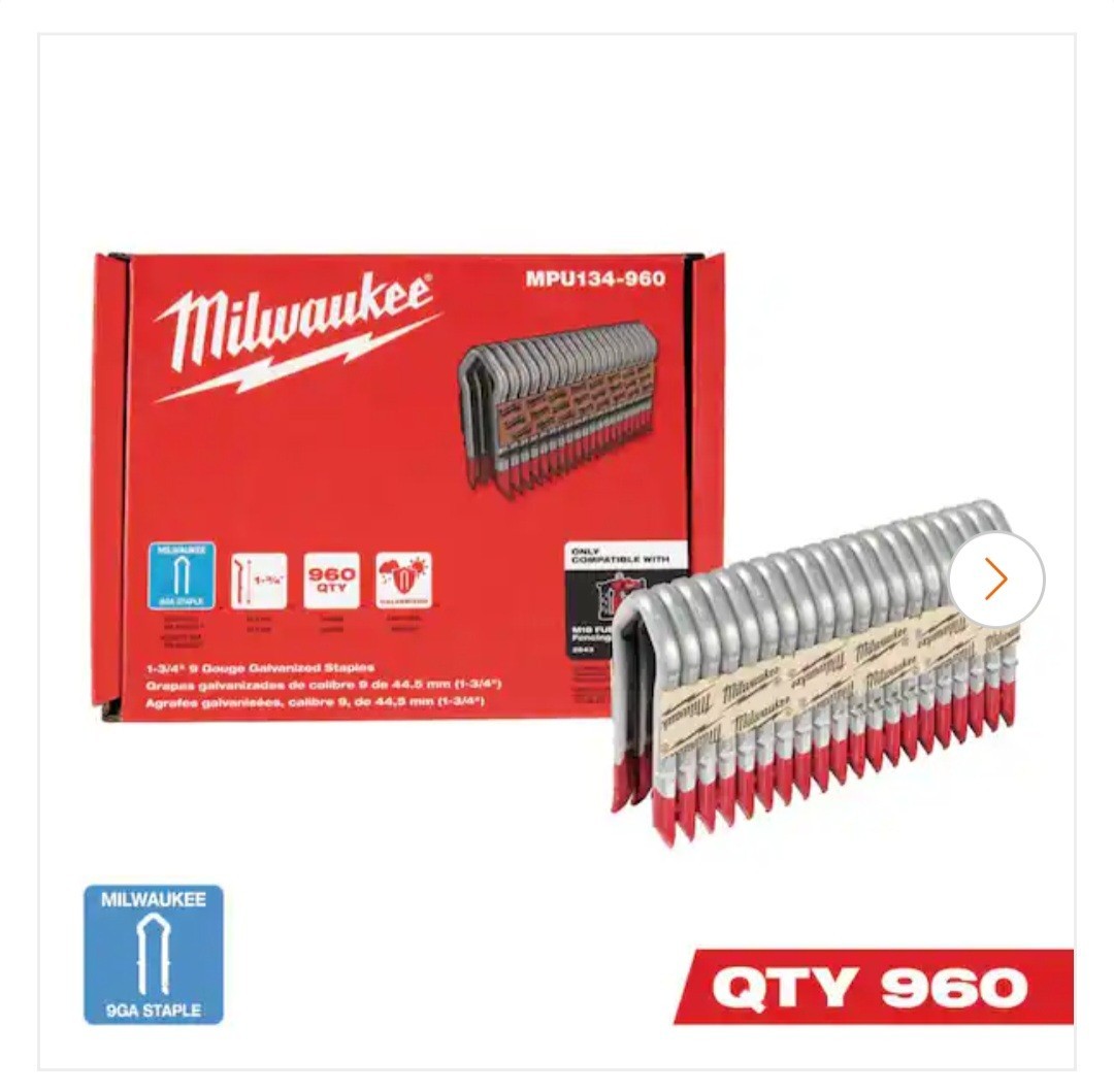 1-3/4 In. 9-Gauge Galvanized Staples For M18 FUEL Utility Fencing Stapler (960)