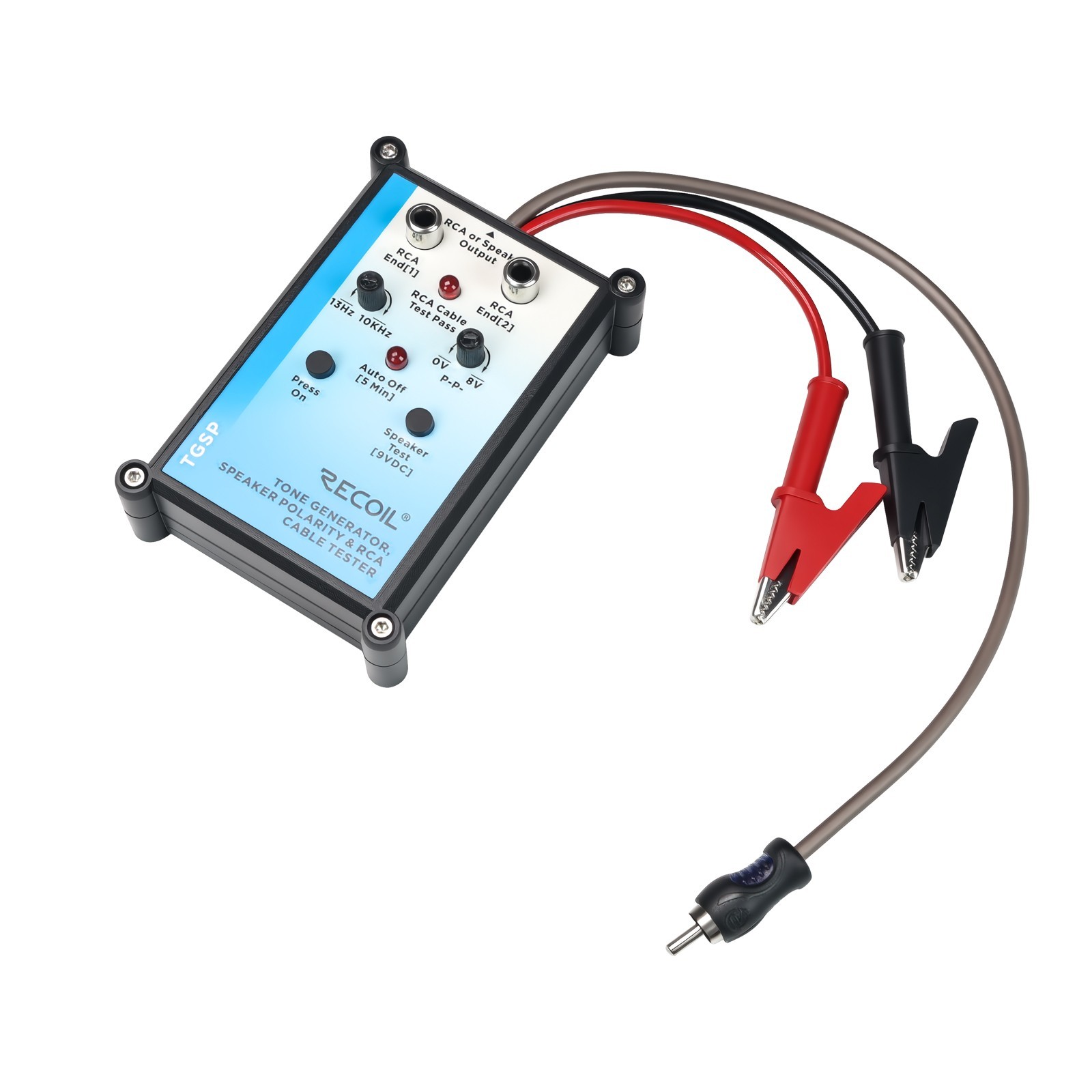 RECOIL TGSP AUDIO Speaker Tester & Polarity Checker, Audio Testing Tool RECOIL TGSP AUDIO Speaker Tester & Polarity Checker, Audio Testing Tool