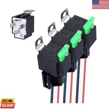 3 PCS 4-Pin 12V Fuse Relay Switch Harness Set, 12V Relay with Harness, 30A SP. picture