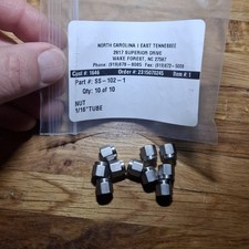 Lot Of 10 Swagelok 1/16