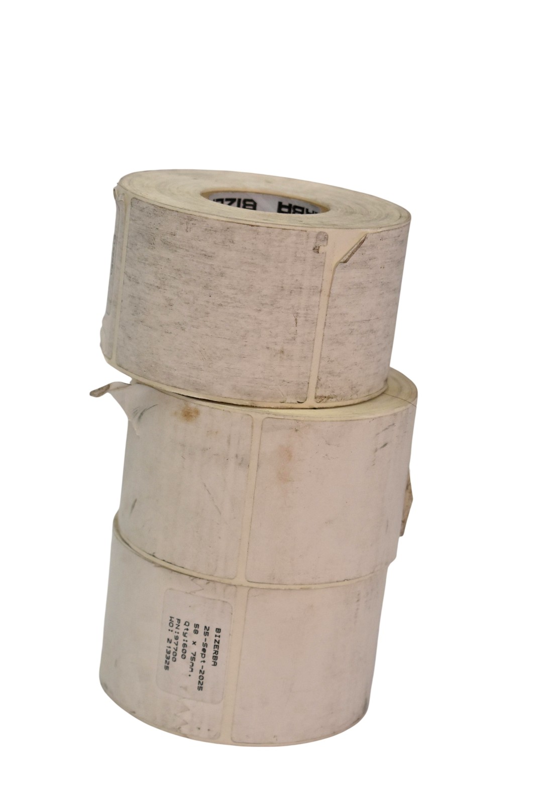 Bizerba Scale White Adhesive Sticker Label Rolls 58x75mm 97700 Lot 3 Rolls