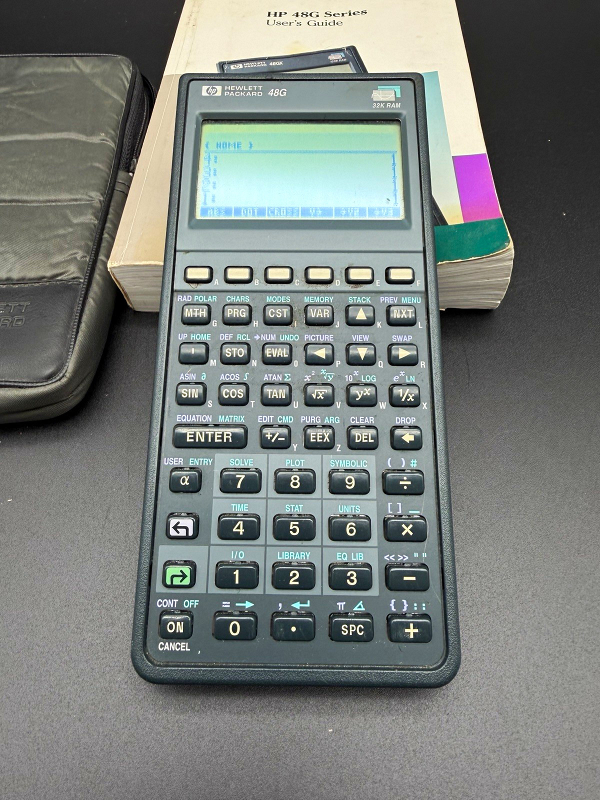 Vintage HP 48G Graphing Calculator with Original User's Guide Manual Case Tested Vintage HP 48G Graphing Calculator with Original User's Guide Manual Case Tested