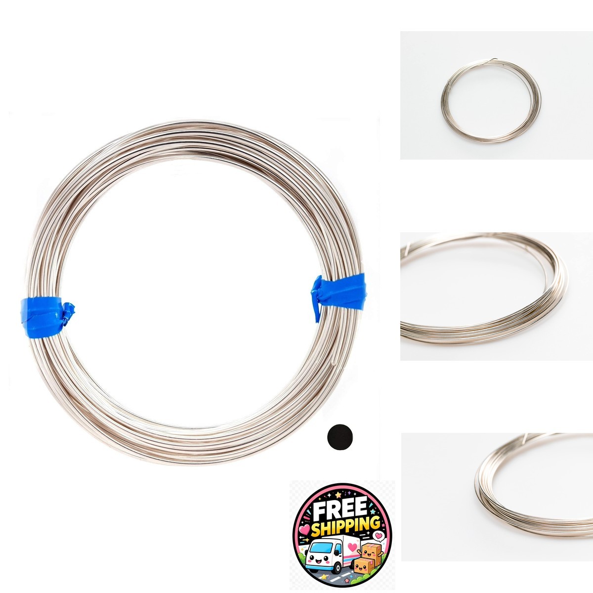 935 Argentium Silver Wire 18 Gauge Round Half Hard 10FT Craft Wire