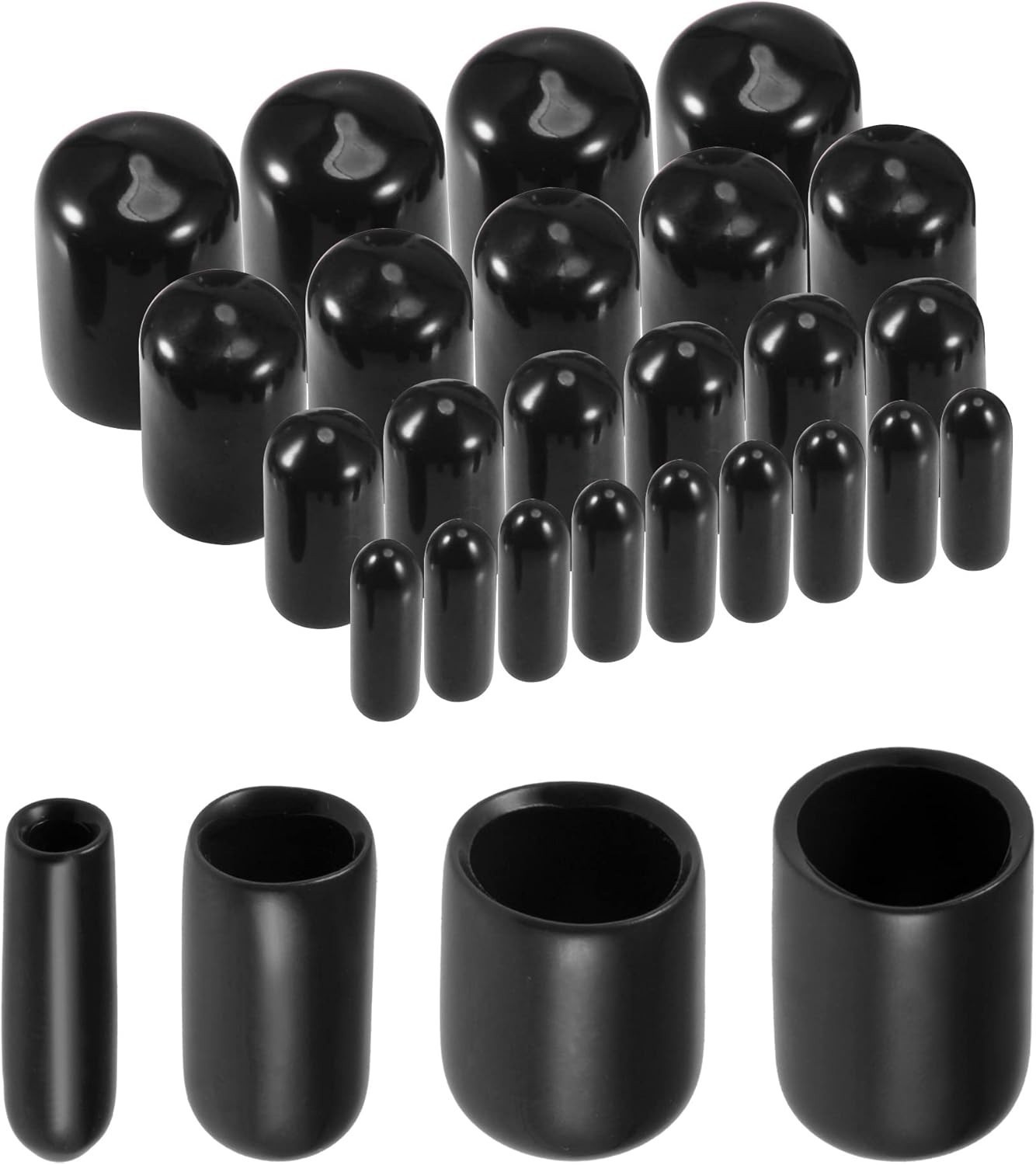 40Pcs round Rubber End Caps 1/8 40Pcs round Rubber End Caps 1/8