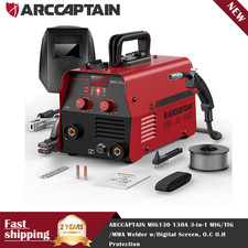 ARCCAPTAIN MIG130 130A 2-in-1 MIG/MMA Welder w/Digital Screen, O.C O.H Prote picture