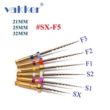 6/pk Vakker Dental Endo Rotary Files Gold Taper NITI Endodontics Files SX-F3 picture