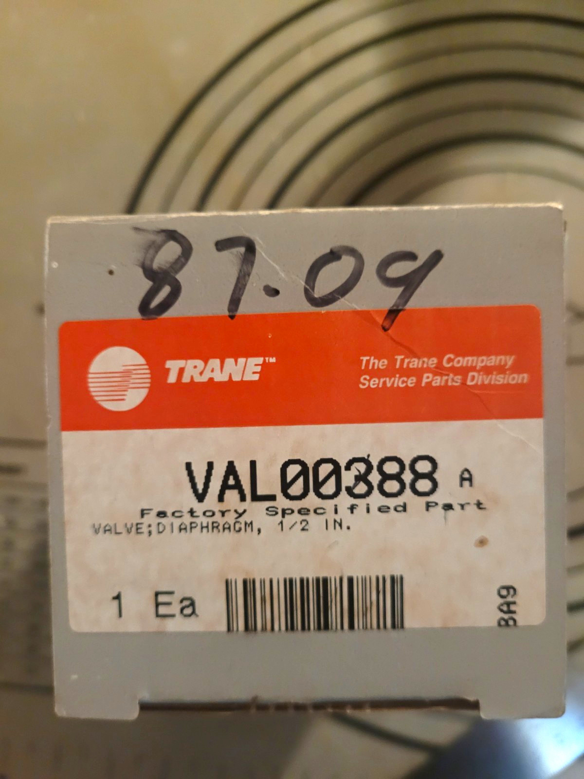Trane VAL00388 Diaphragm Valve 1/2 in Metal HVAC System Service Part