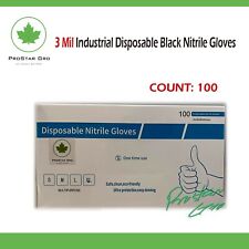 Flash Sale 3 Mil Black Nitrile Industrial Disposable Gloves, Latex Free picture
