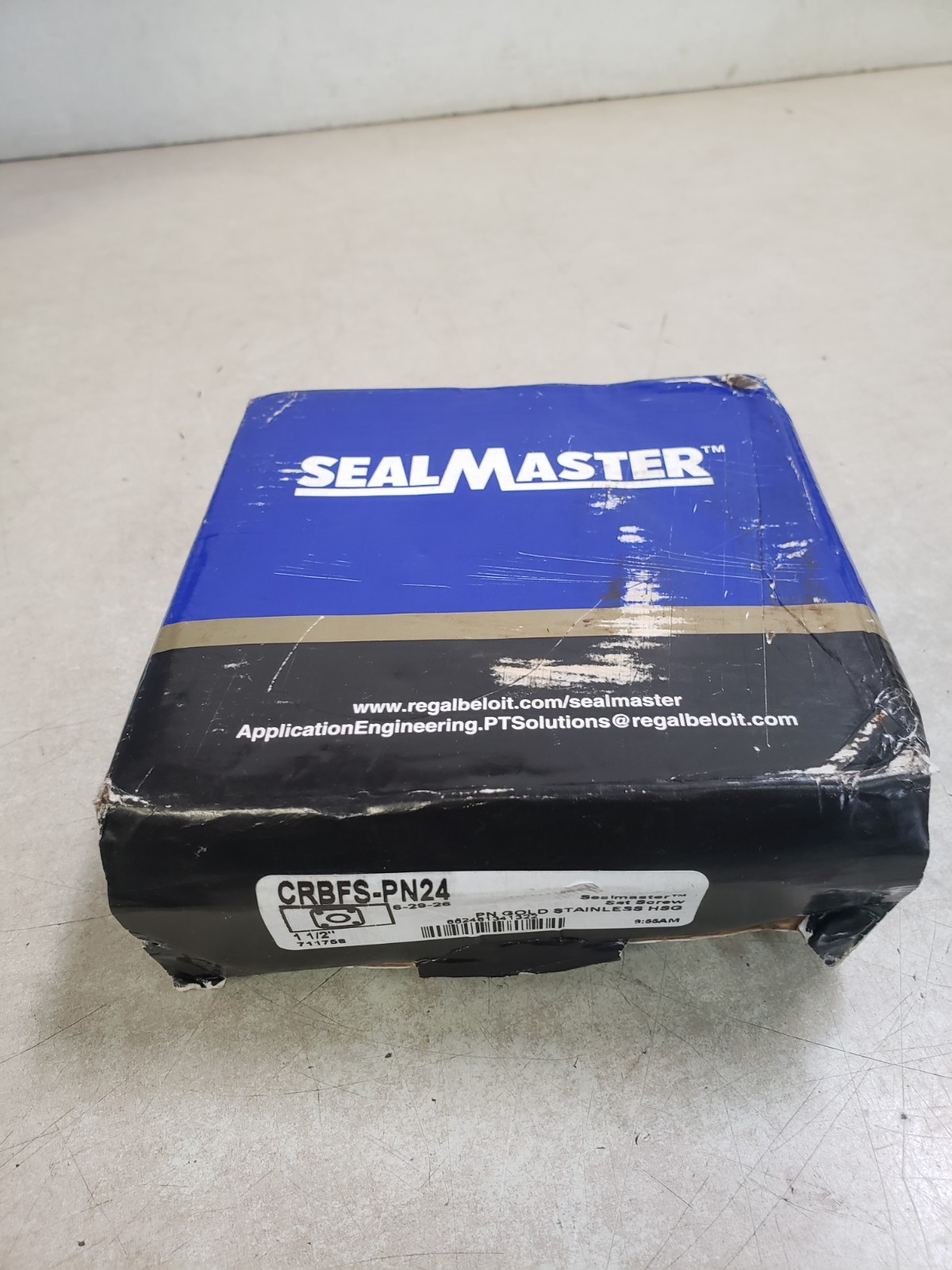 SealMaster CRBFS-PN24 DM1 Gold CRES Four Bolt Flange Ball Bearing 1-1/2