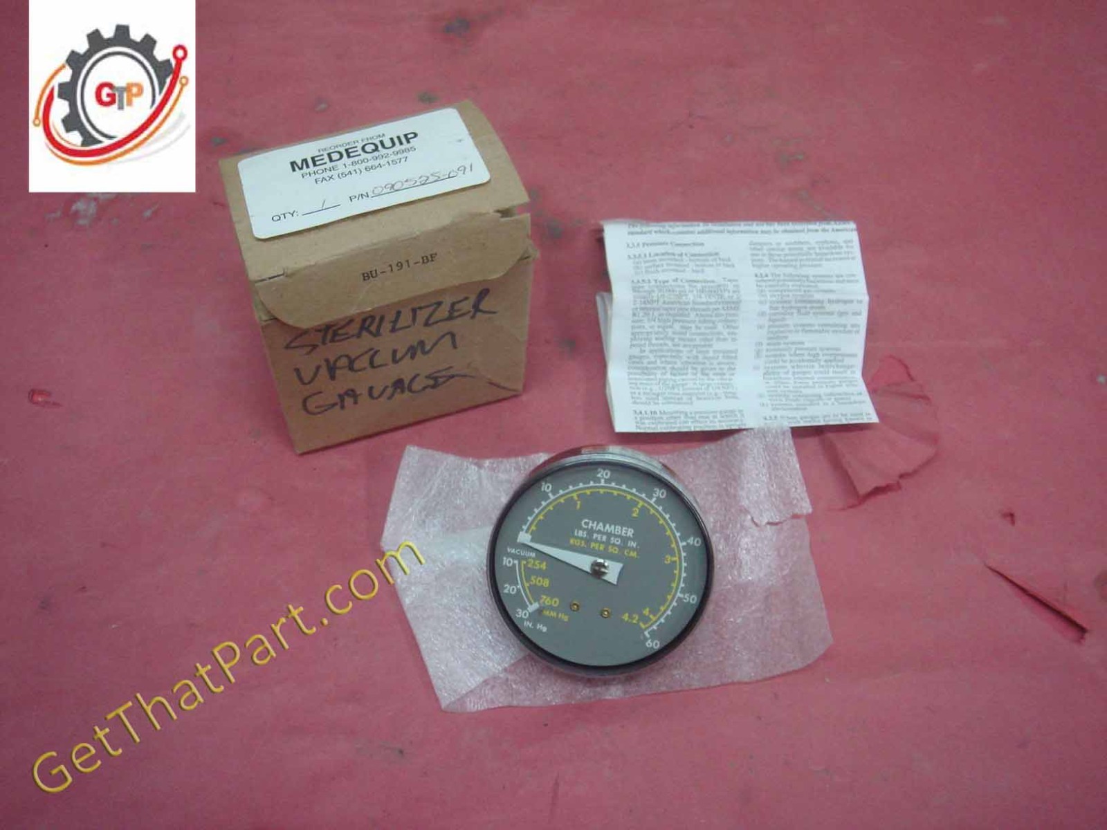 Steris Amsco Eagle 2000 3000 Steam Pressure Vacuum Gauge Oem New Box Steris Amsco Eagle 2000 3000 Steam Pressure Vacuum Gauge Oem New Box