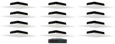 JBL CSA 280Z Commercial Amplifier+(12) 2' X 2' Drop Ceiling Office Tile Speakers picture