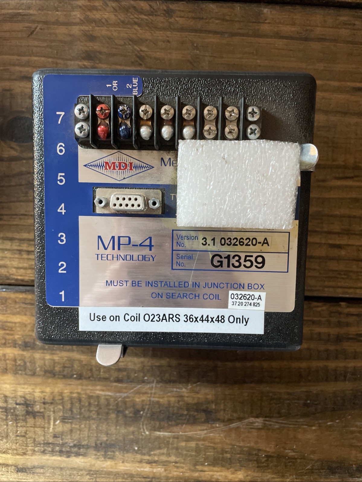 MDI Metal Detectors Inc 3.1 032620-A G1359 MDI Metal Detectors Inc 3.1 032620-A G1359