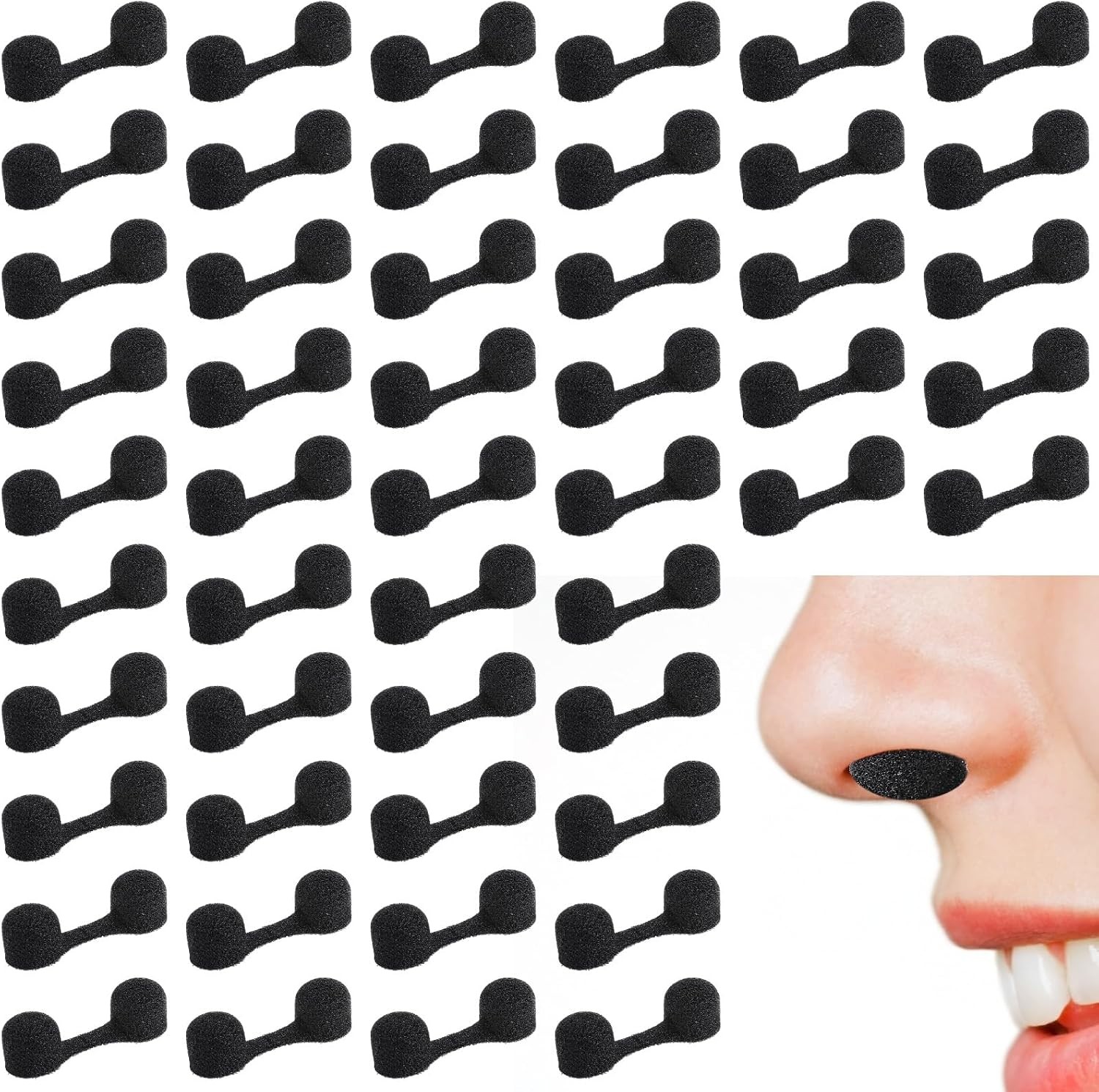 100 Pieces Nose Plug Filter Disposable Nose Dust Filters Bulk Sponge Nostril