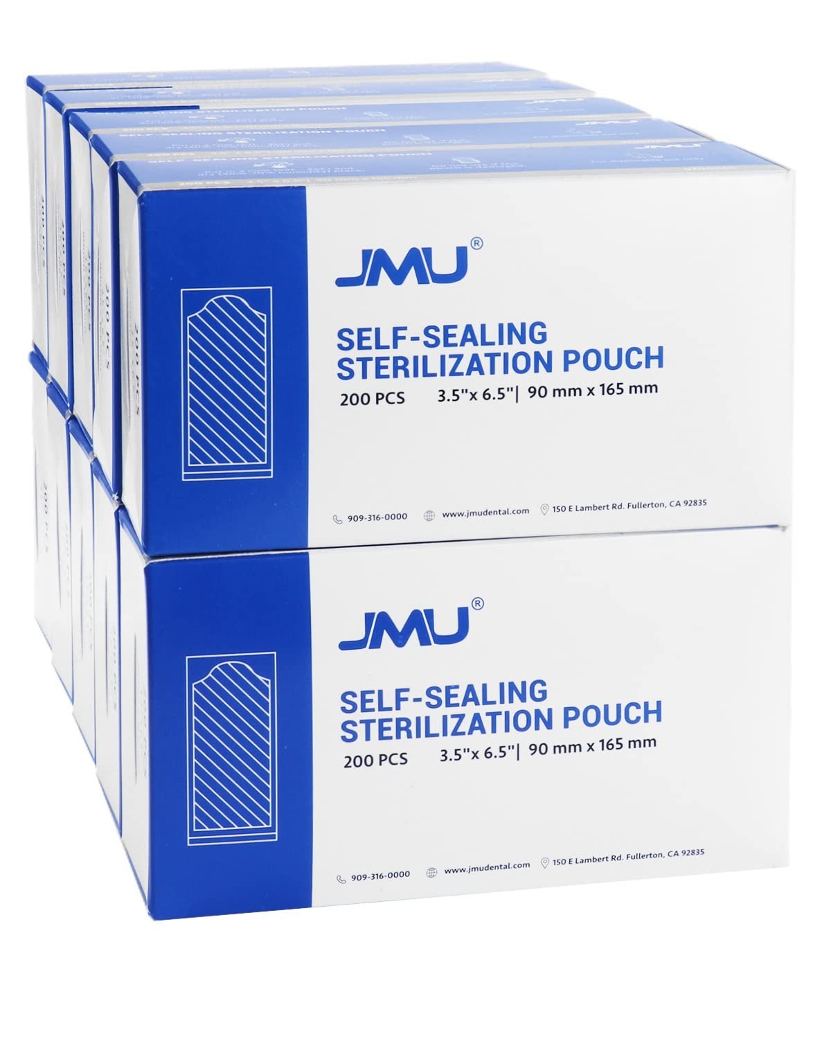 JMU Self Sealing Sterilization Pouches 3.5 x 6.5 Autoclave 2000 Case JMU Self Sealing Sterilization Pouches 3.5 x 6.5 Autoclave 2000 Case