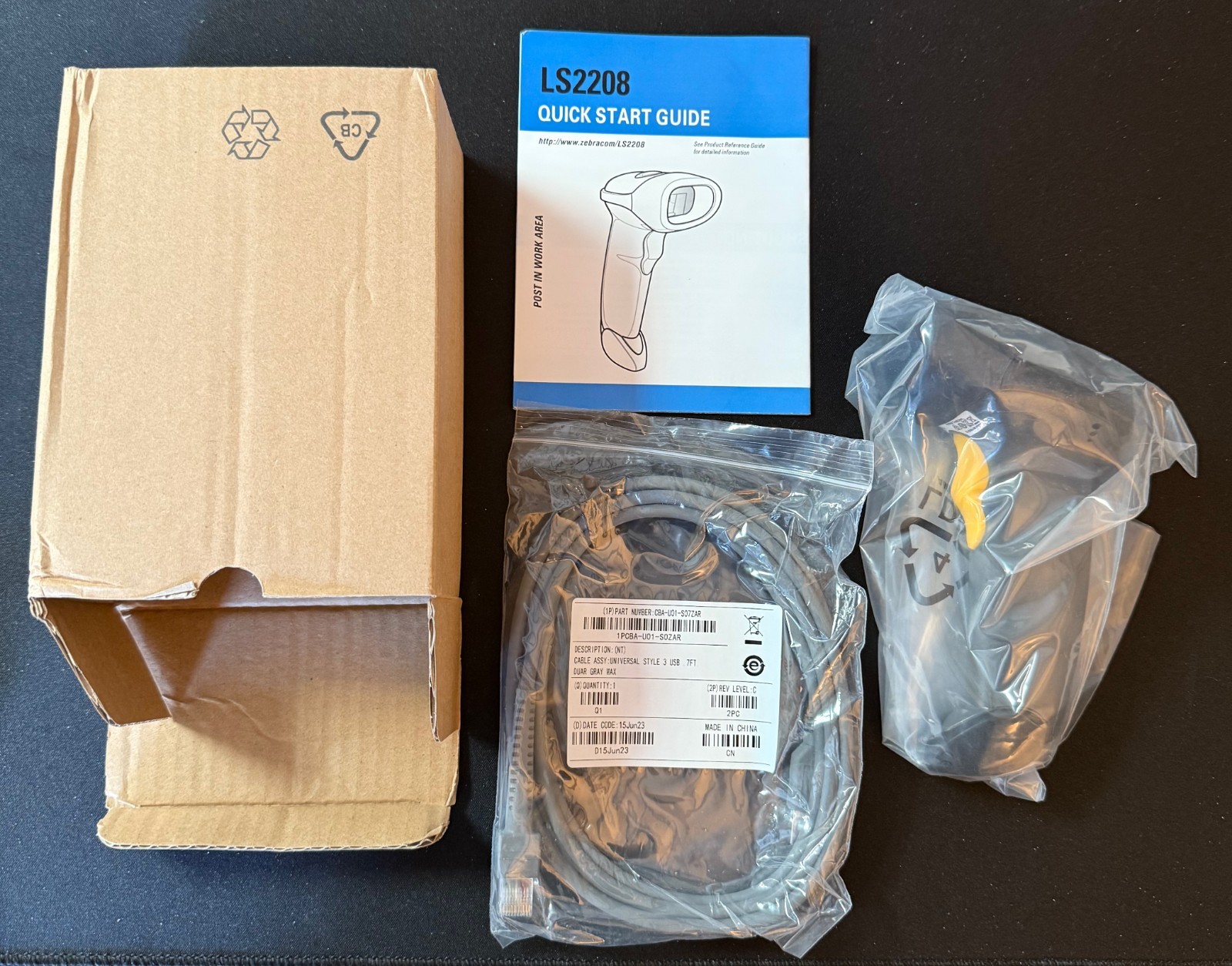 New Zebra Symbol LS2208-SR20007R-NA Laser Barcode Scanner with USB Cable New Zebra Symbol LS2208-SR20007R-NA Laser Barcode Scanner with USB Cable