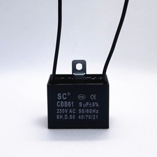 CBB61 9mfd 9uF 250V VAC 50/60Hz  MOTOR START Ceiling Fan Capacitor US STOCK picture
